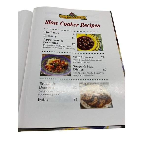 Easy Home Cooking Slow Cooker Recipes Cookbook | Comfort Meals | Hardcover - Picture 4 of 8